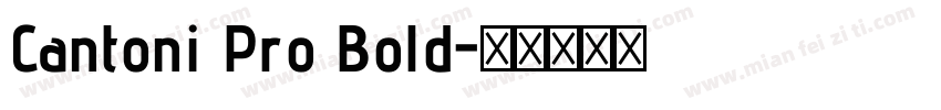 Cantoni Pro Bold字体转换